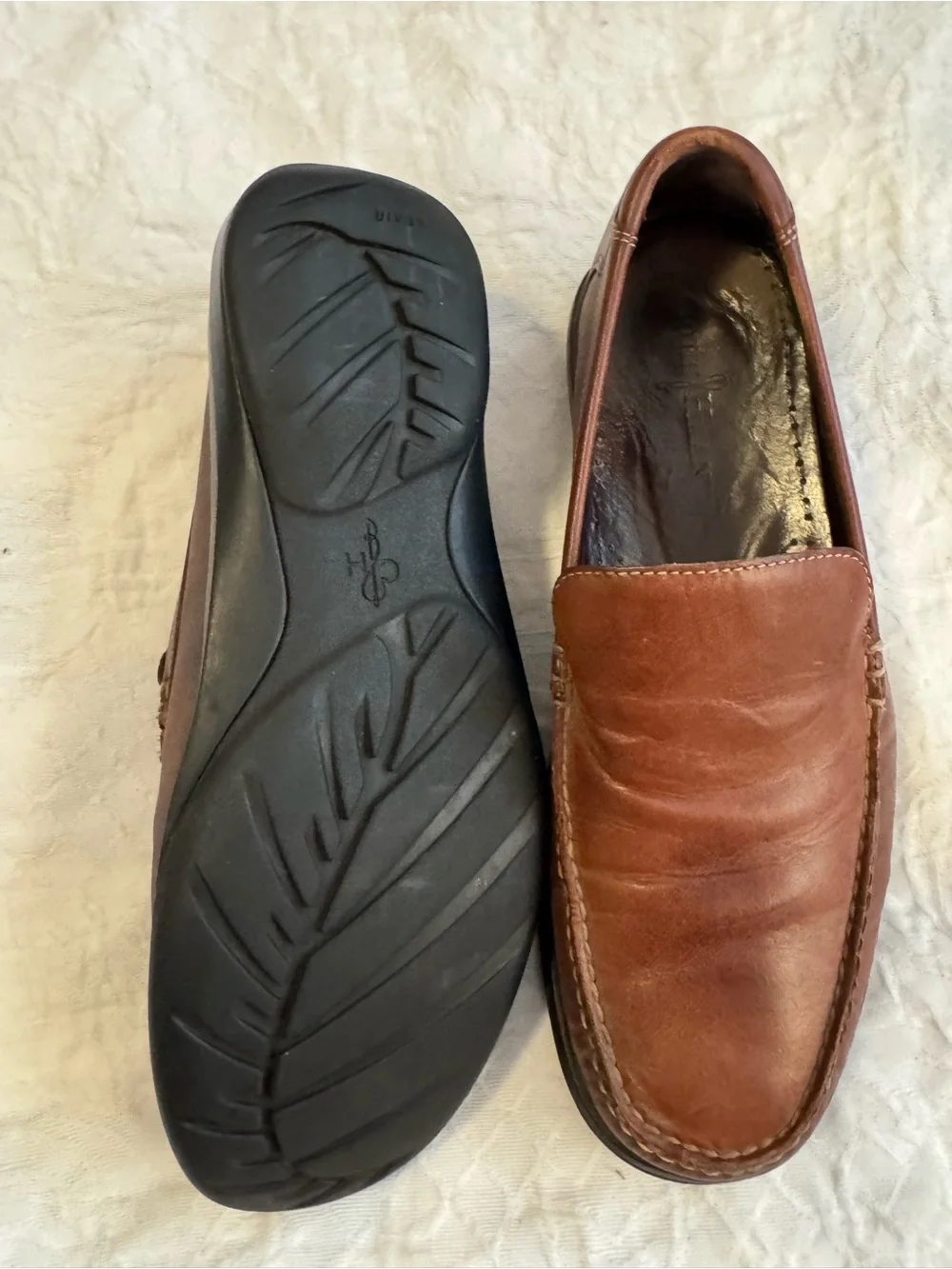 Cole Haan Men’s Brown Leather Slip-On Loafers Moc Toe Comfort Shoes Size 9